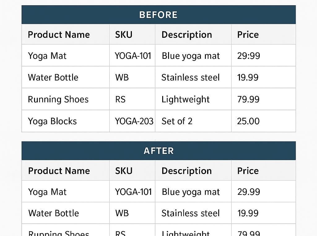 Data Entry sample 1