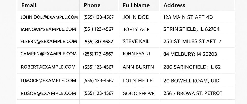 Data Entry sample 2